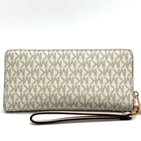 Michael Kors Large Continental Wallet Wristlet Powder Blush Multi - Picture 5 of 9